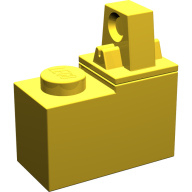 Lego kostka (kostička) 1x2 s pantem nahoru, žlutá (4125383)